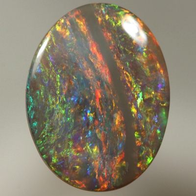SOLID CRYSTAL OPAL Bright Floral Harlequin pattern with bands SEE VIDEO